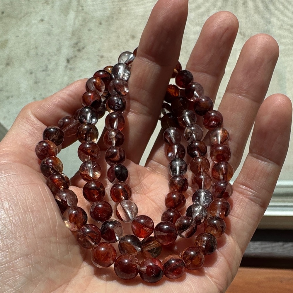 Natural Red Hematoid Quartz bracelet